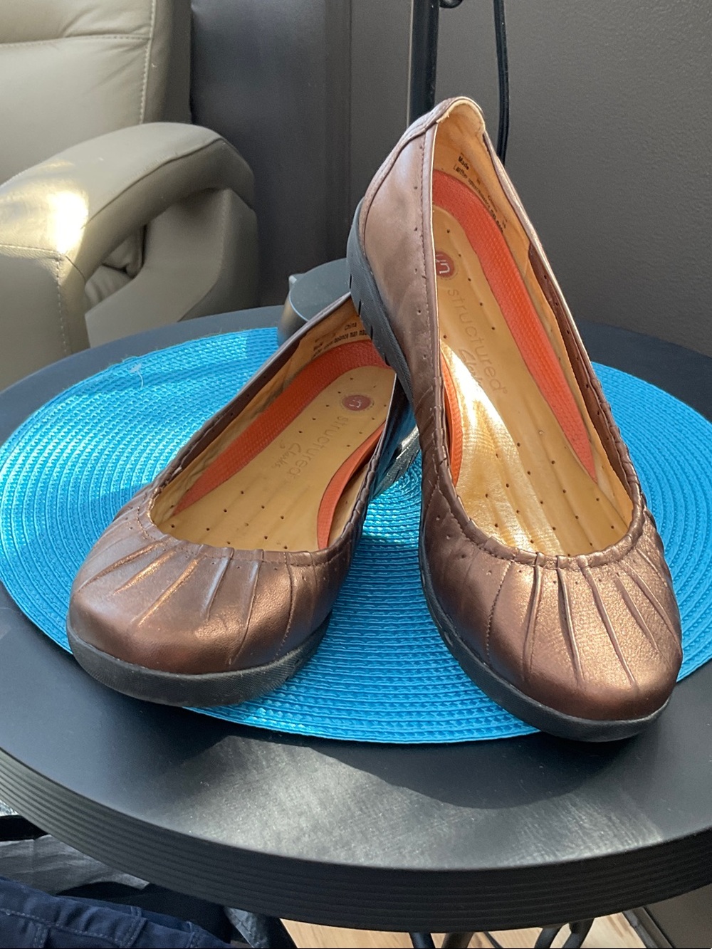 Clarks Brown Women’s Slip-On Ballet Flats